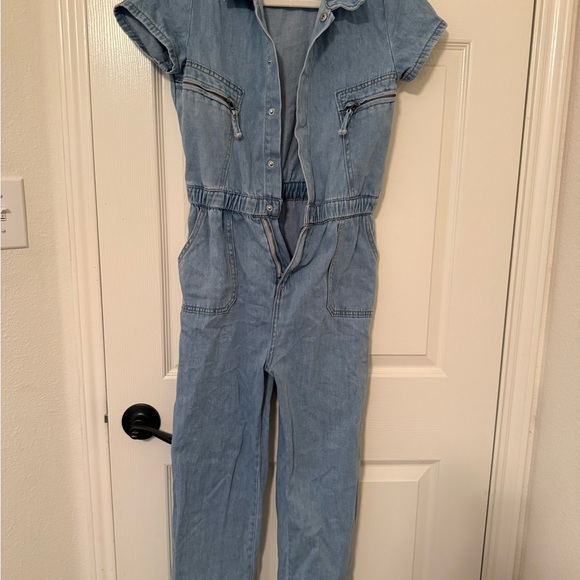 Denim Jumpsuit western concert rodeo pockets farmers market - Picture 1 of 7